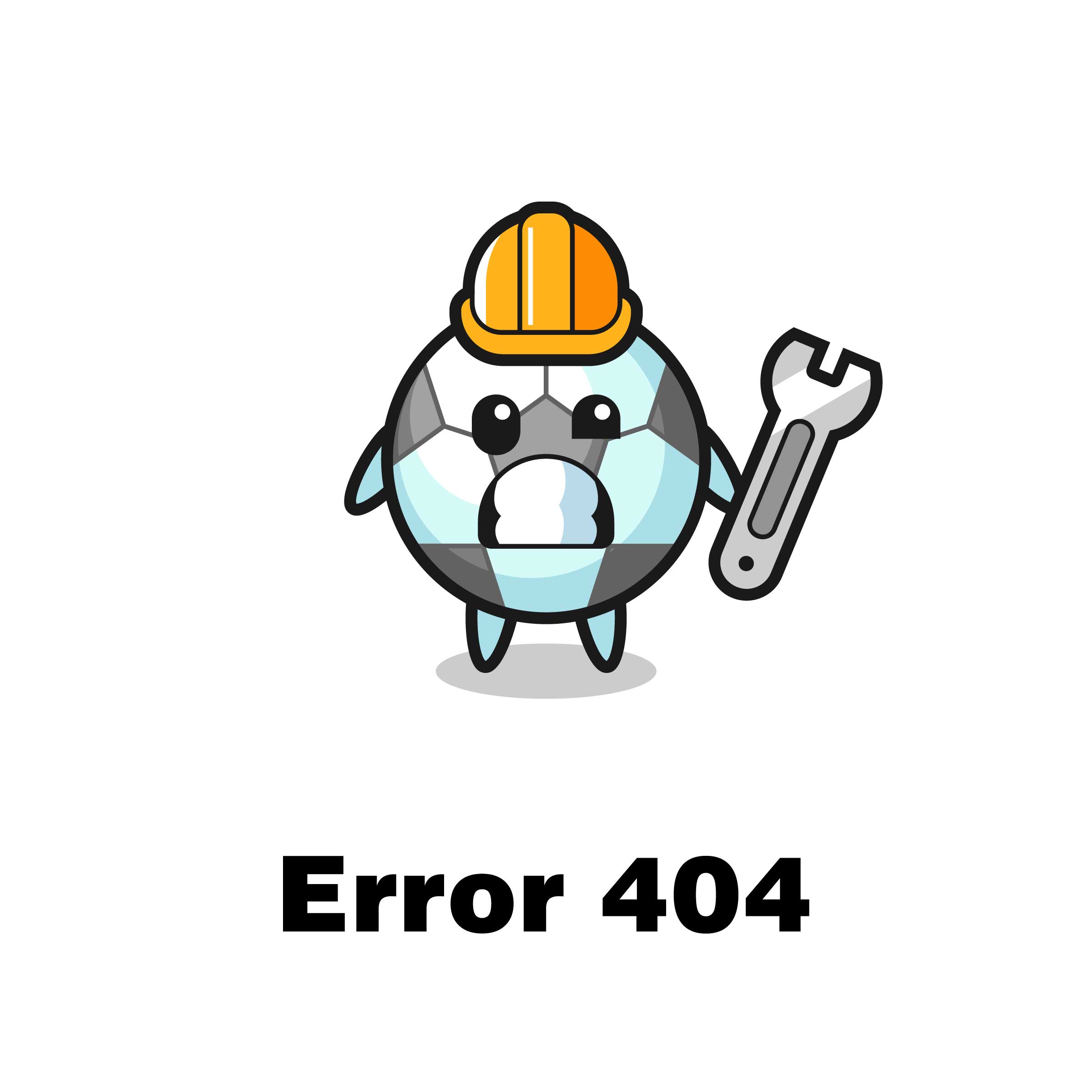 football toon with a wrench in his hand error 404 image