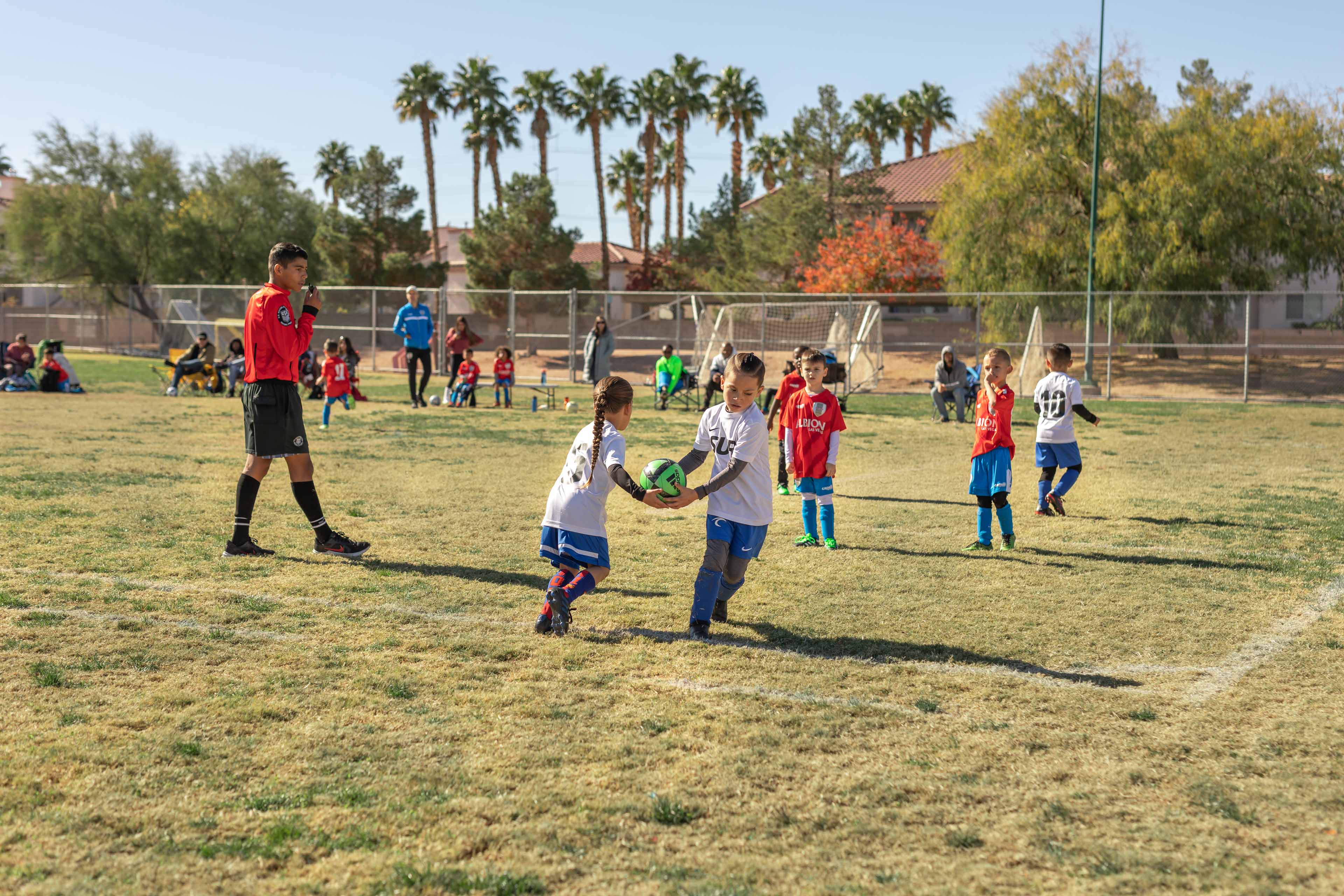 youth soccer teams playing