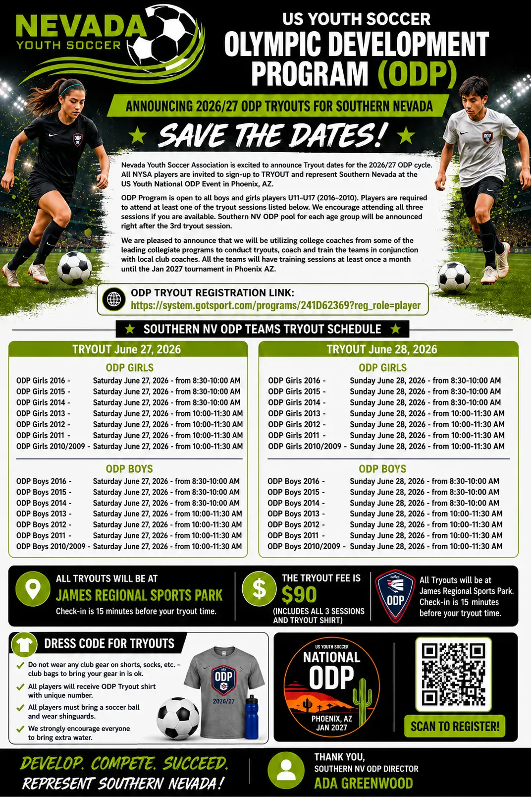 ODP South Tryouts ODP South Tryouts
